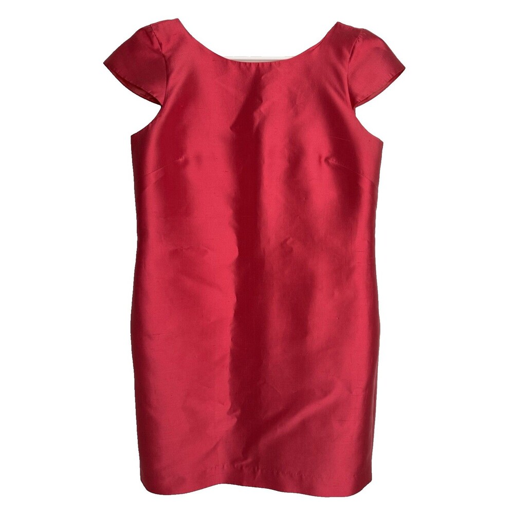 J Crew Silk Cotton Blend Sheath Dress Size 10 *Altered* Cap Sleeves Cocktail